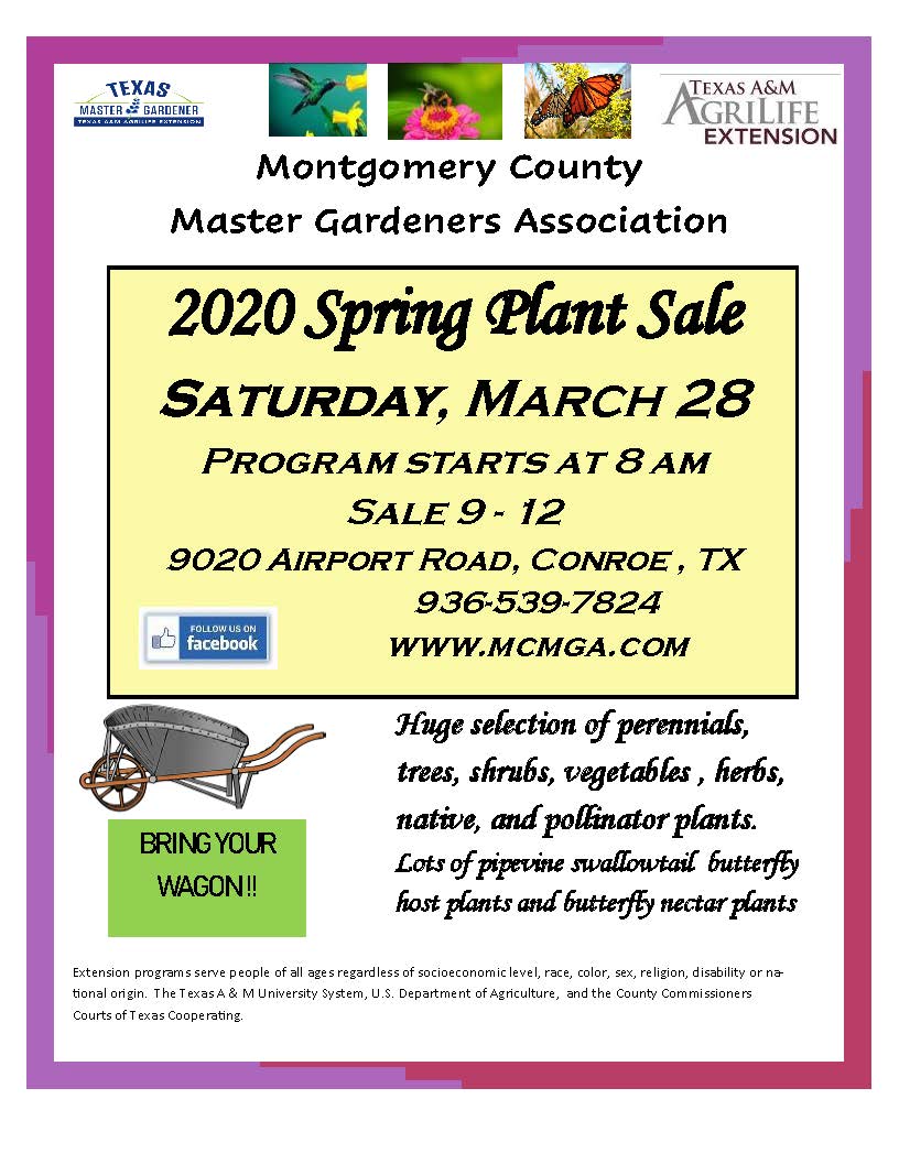 2020 MCMGA Spring Plant Sale This Month 